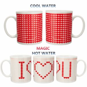 ספל לבבות מחליף צבעים "I ❤ U"