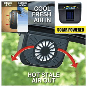 מאוורר סולארי להורדת טמפ ברכב חונה בשמש - AUTO FAN