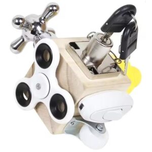 קוביית תעסוקה עם 7 פידג'טים לשחרור מתח וריכוז - BUSY CUBE