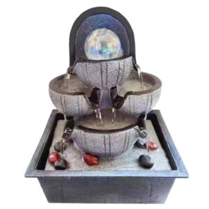 מפל מים שולחני מרגיע, דמוי אבן - בחיבור USB