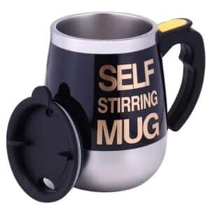 ספל מקציף משקאות/כוס מקציפה - שחור/לבן