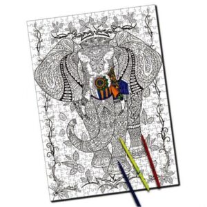 פאזל צביעה פיל - 500 חלקים