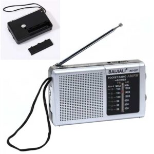 רדיו טרנזיסטור AM/FM אנלוגי על סוללות