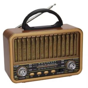 רדיו רטרו בלוטוס נטען / סוללות רגילות - 19.7x14.5 ס"מ