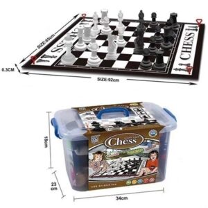 משחק לגינה/חצר: שחמט גדול 65×92 ס”מ - עם כלים גבוהים