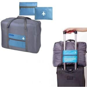 תיק נסיעות מתקפל לנרתיק, מתלבש על מזוודת טרולי